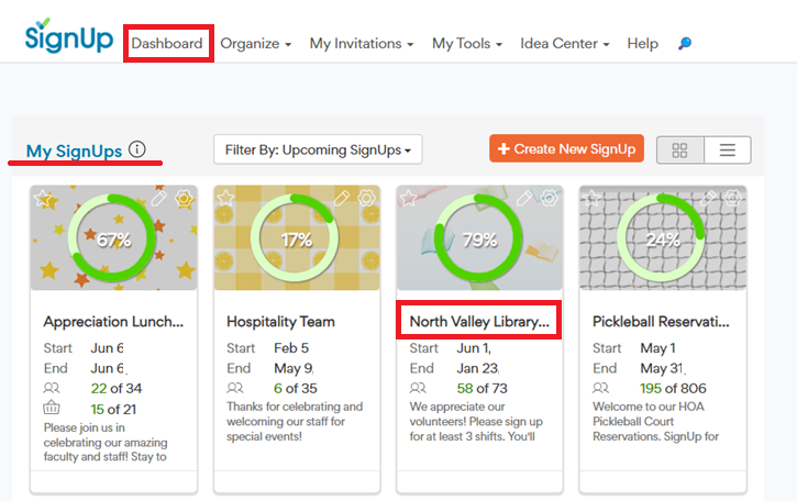Dashboard Click title Librarary MySignUps.png